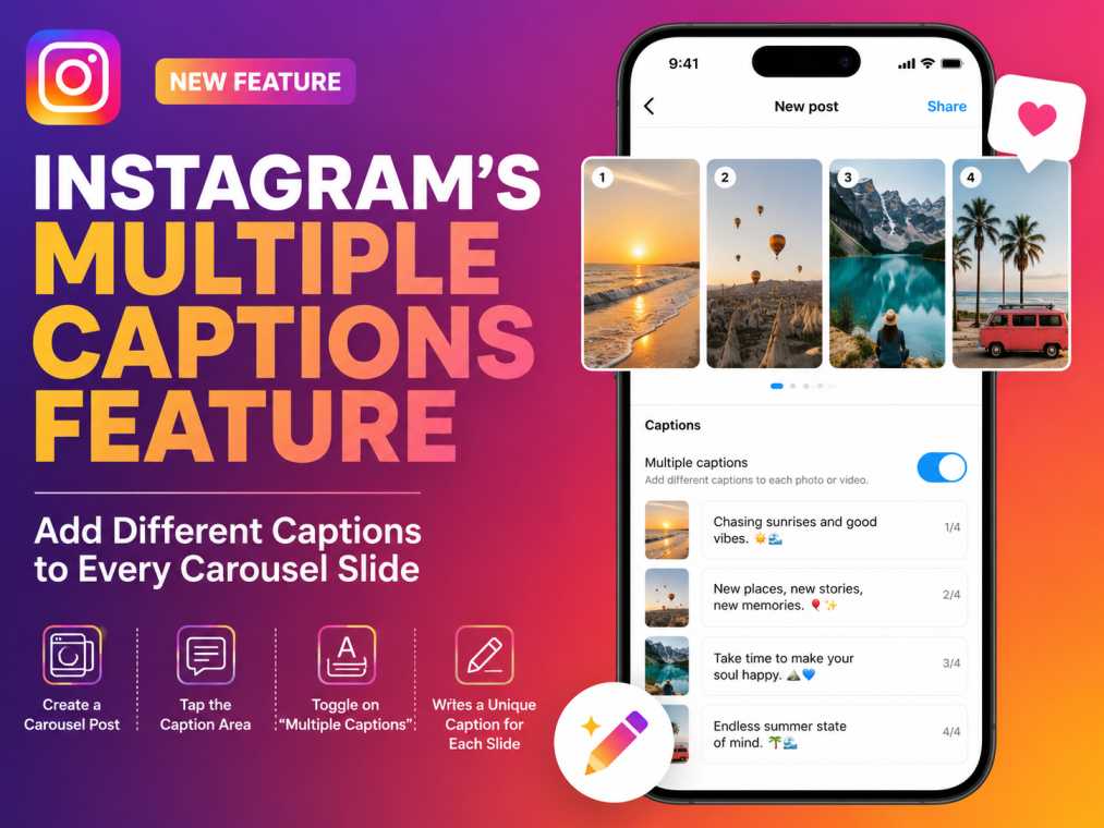 Instagram Multiple Captions Feature