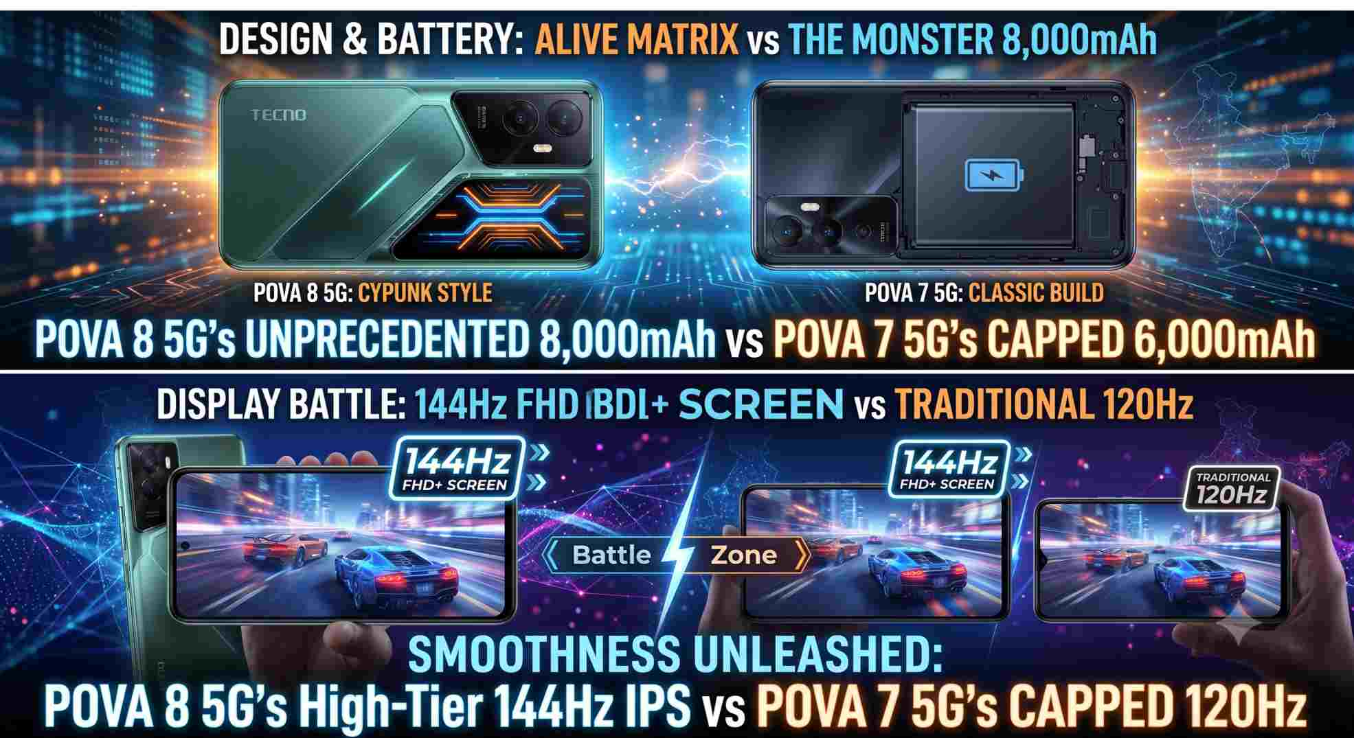 tecno pova 8 5g display